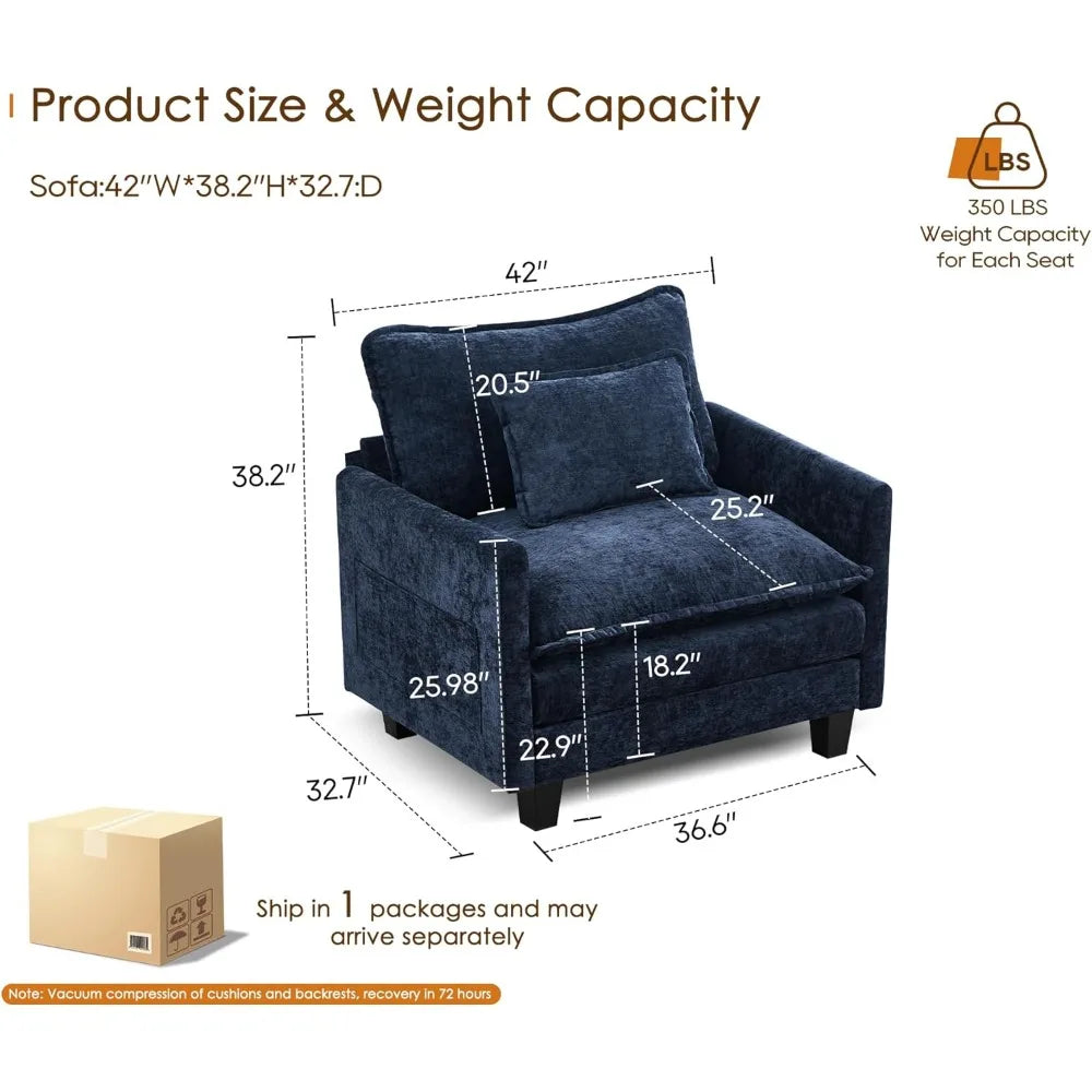 Modular Sectional Sofa Sleeper For Living Room Chenille