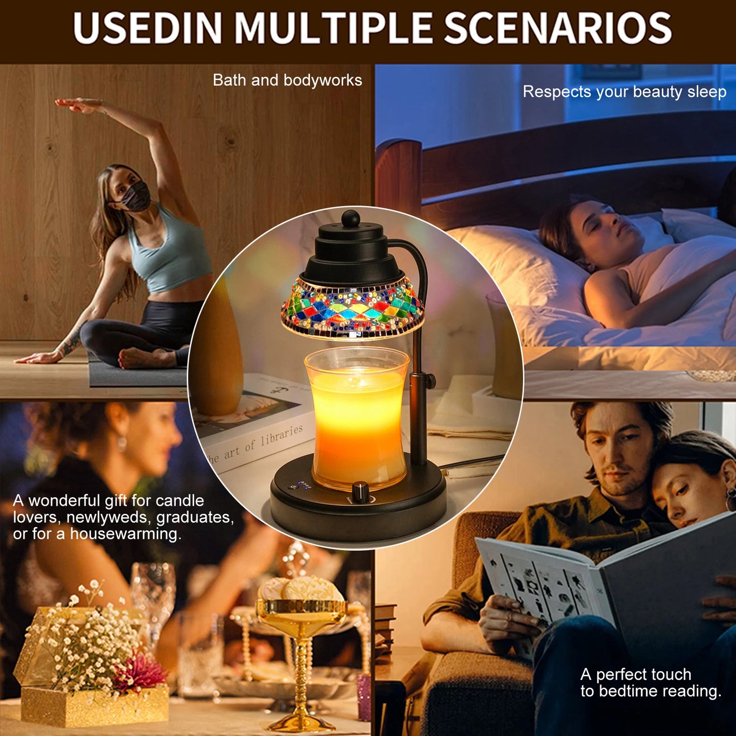 Hign Concerned Candle Warmer Lamp With Timer Dimmer Lantern