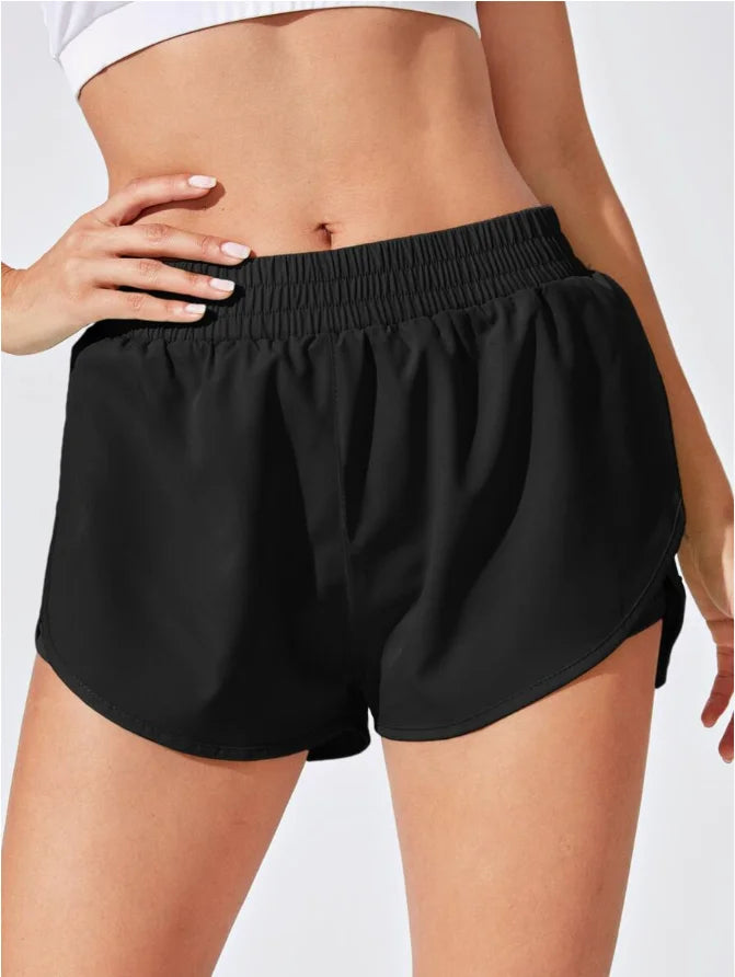 Breathable Solid Sports Shorts Women Tennis Gym Biker Shorts