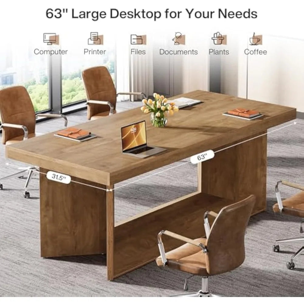 Executive Desk With Heavy Duty Pedestal For Office Use