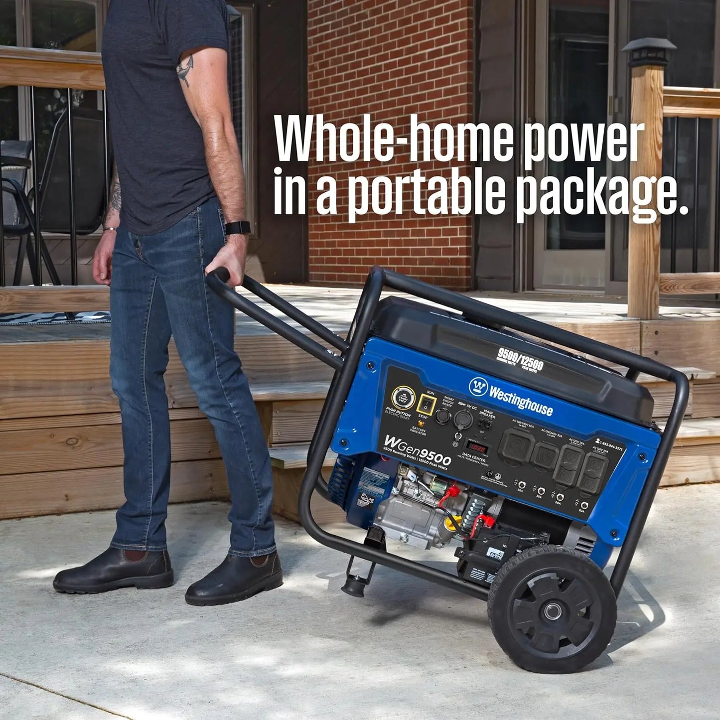 XMSJ Outdoor Power Equipment 12500 Watt Portable Generator With Remote Start