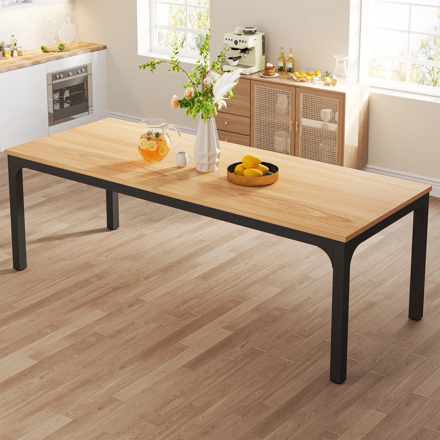 Tribesigns Rustic Wood Dining Table For Home Kitchen
