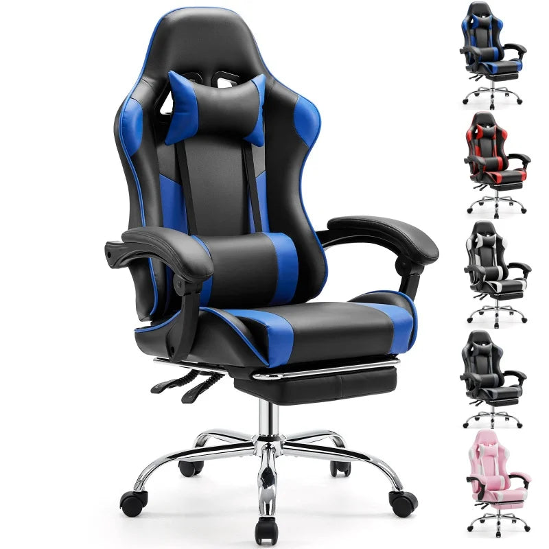 JHK Ergonomic Racing Gaming Chair With Headrest And Lumbar Support