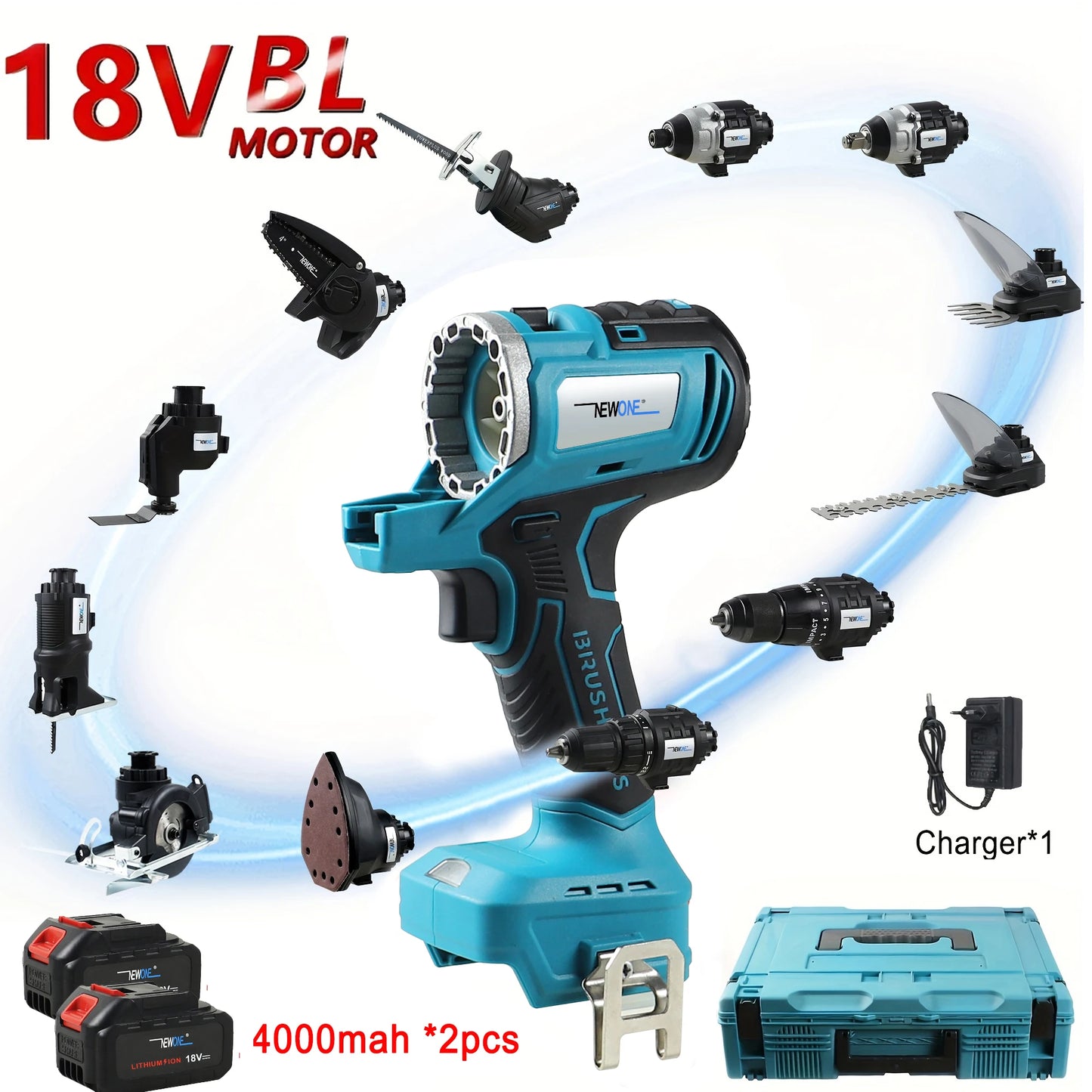 Hign-concerned 18V Brushless Multifunction Tool 12 In 1 Kit