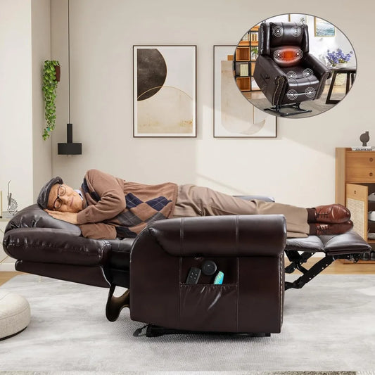 Okin Dual Motor Lay Flat Lift Chair With Massage And Heat