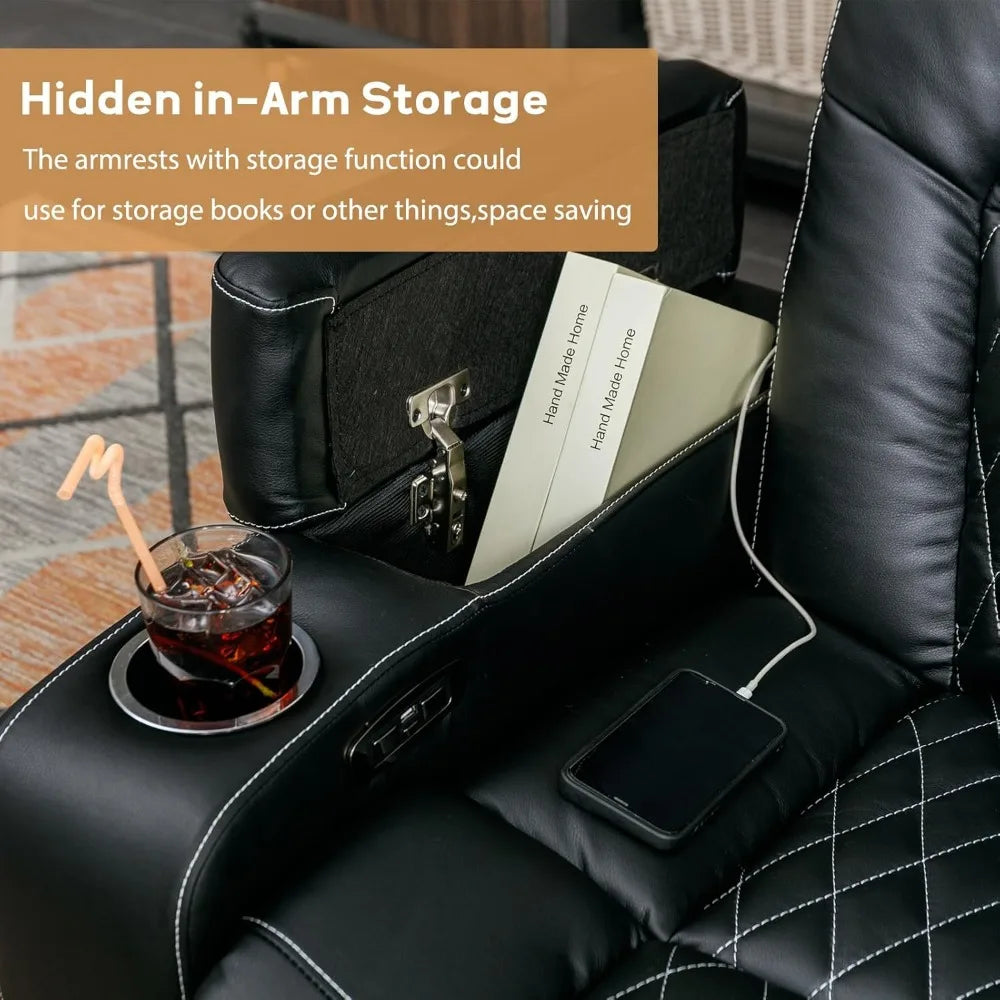 MKDK Power Recliner Chair With USB Port For Home Theater