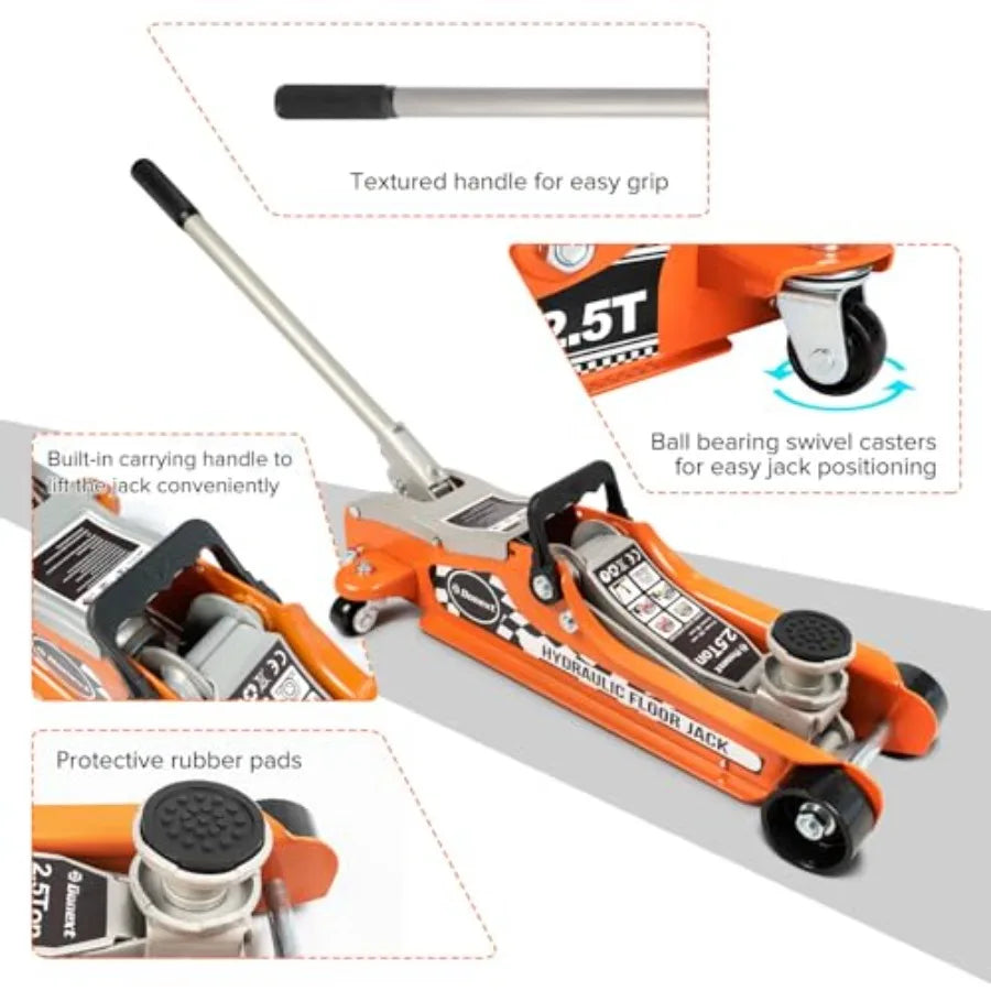 SHXI 2.5 Ton Low Profile Racing Floor Jack Heavy Duty