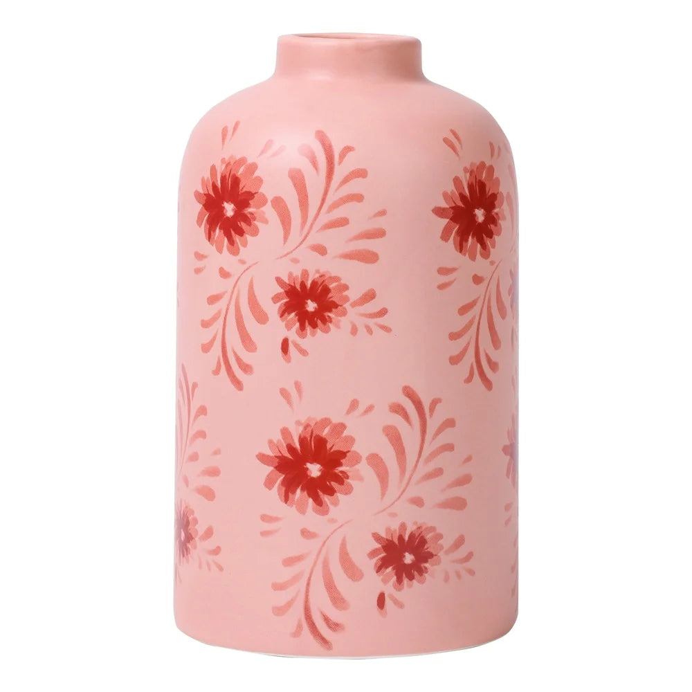 XMSJ Decorative Ceramic Vase Hand Painted Floral Design