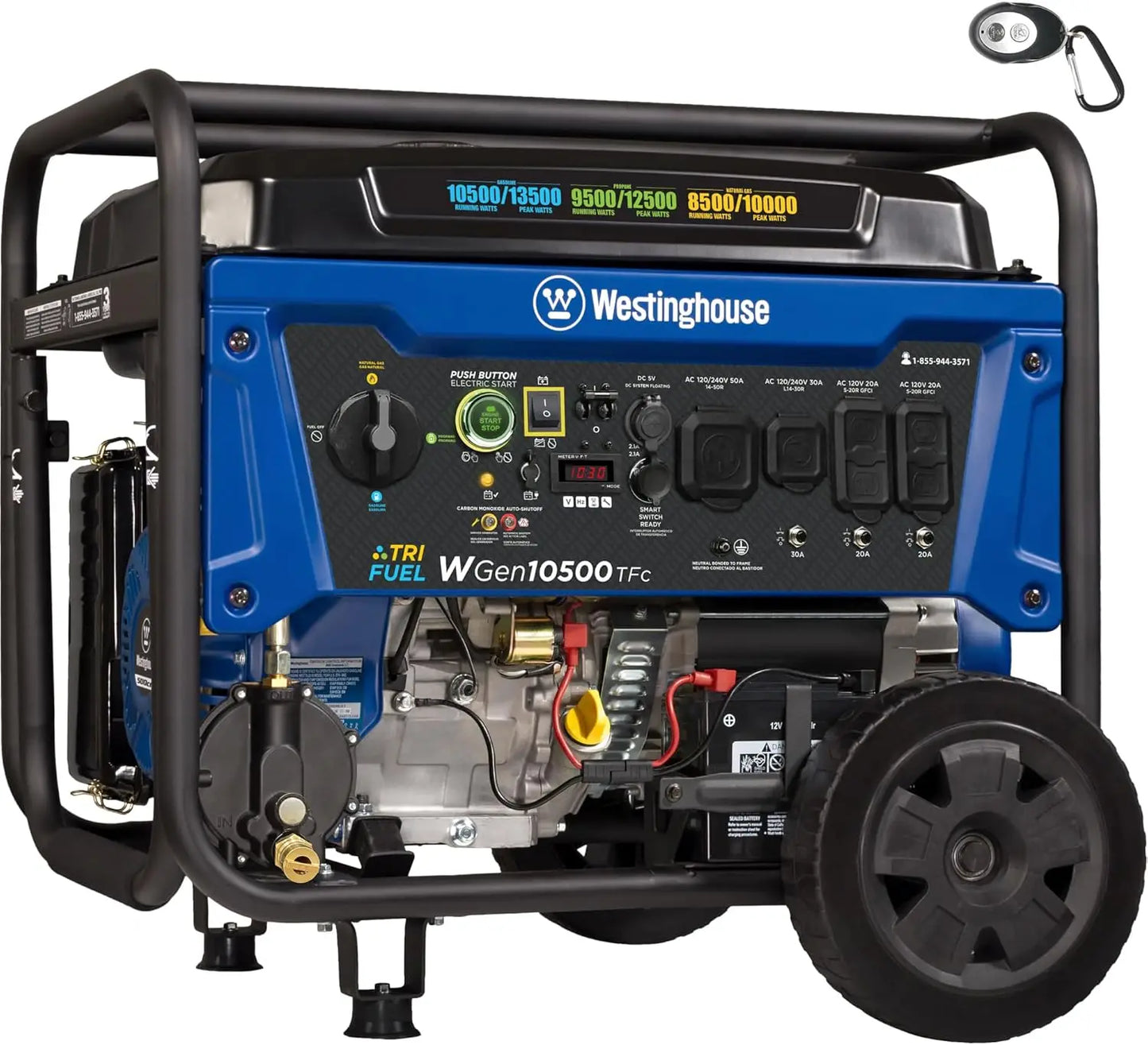 Hign-concerned 13500 Peak Watt Tri Fuel Portable Generator