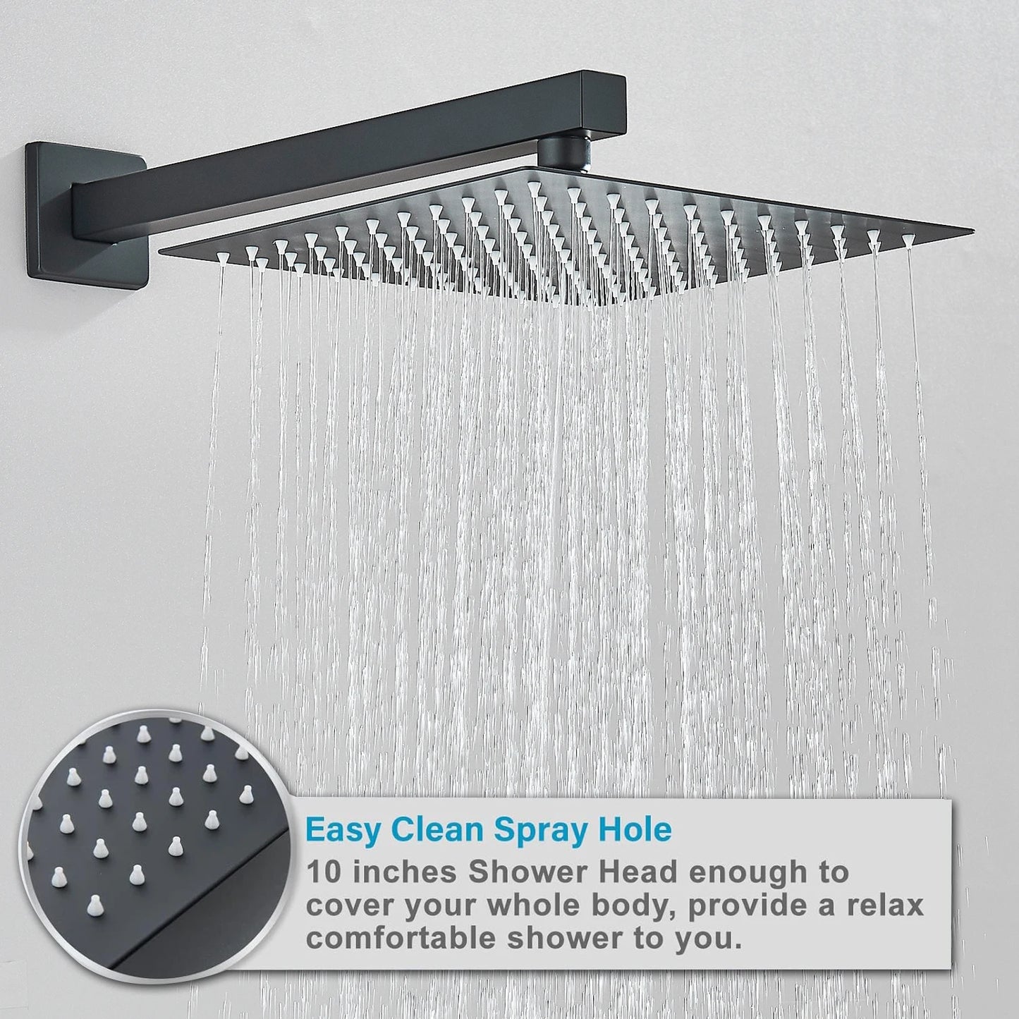 Quyanre Concealed InWall Digital Shower Faucet System With Tub Spout