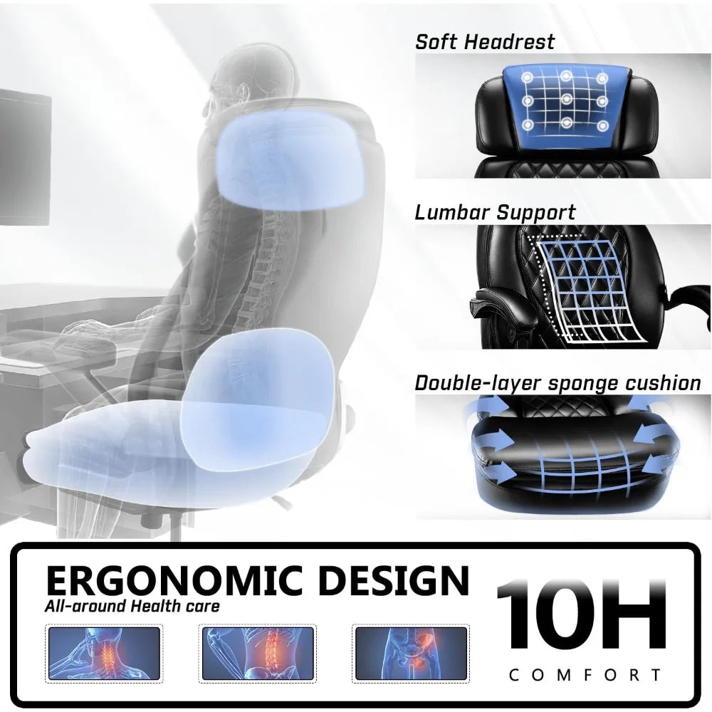 Guangbai Executive Office Chair Footrest Big And Tall