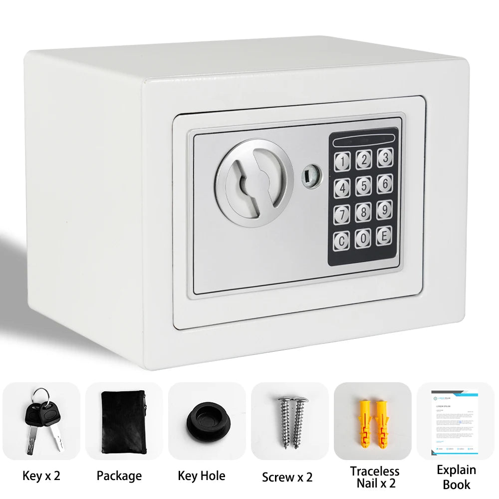Fireproof Safe With Money Bag Digital Keypad Sensor Light