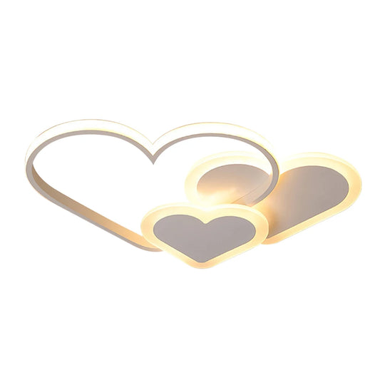 Modern LED Heart Shape Ceiling Light for Kids Room Decor
