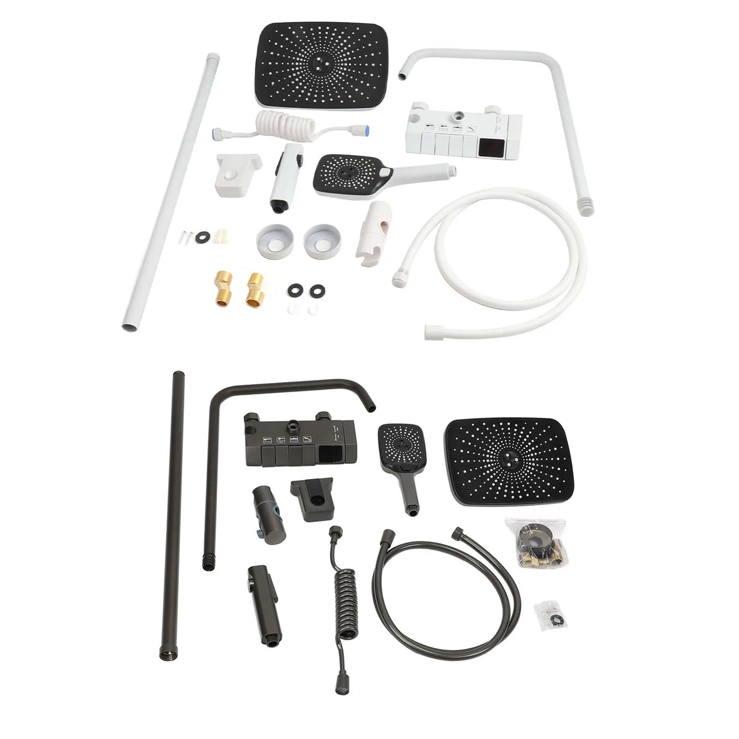 TOPINCN Rainfall Shower Head Set With Handheld Sprayer