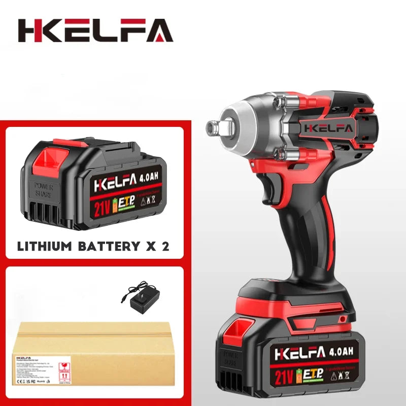 HKELF 21V Brushless Impact Wrench Cordless Power Tools