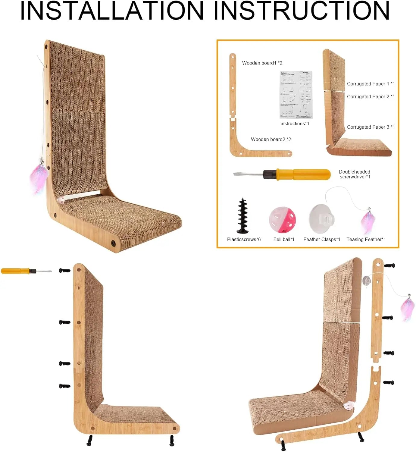 Guangdong L Shaped Cat Scratcher Cardboard Protector