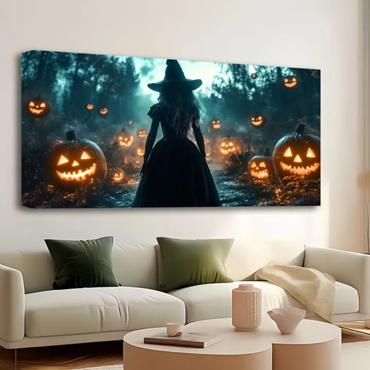 Hign-concerned Forest Witch Abstract Painting In Wood Frame