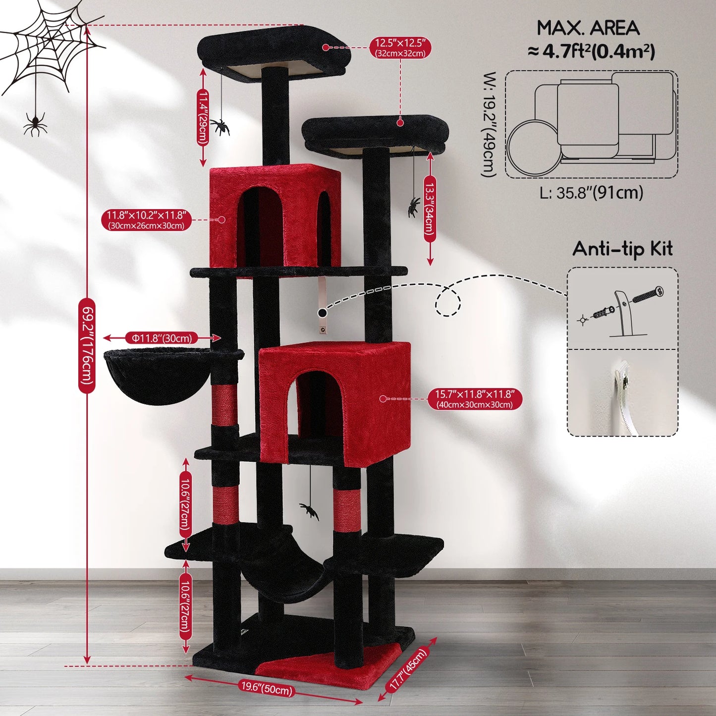 Shandong Cat Tree Gothic Indoor Cat Tower Halloween