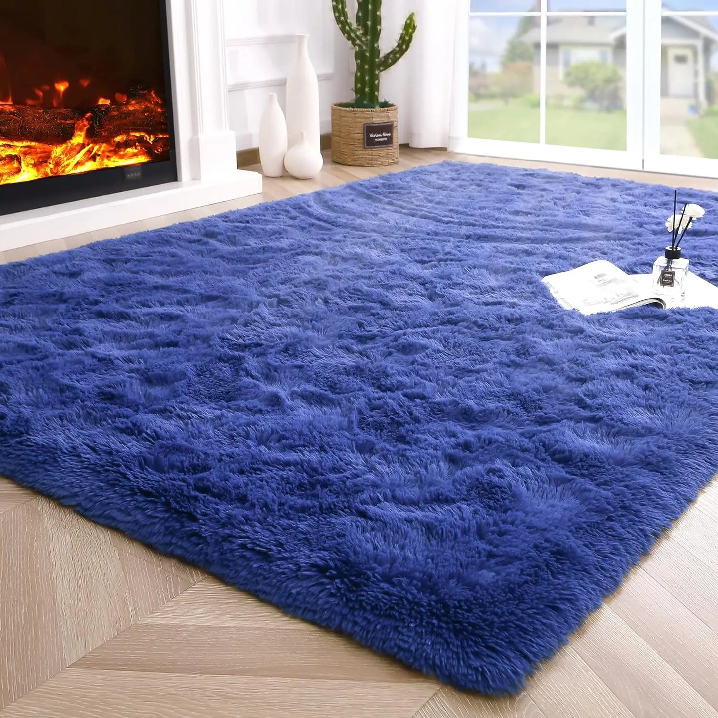 Aubusson Fluffy Rugs For Living Room And Bedroom Decor