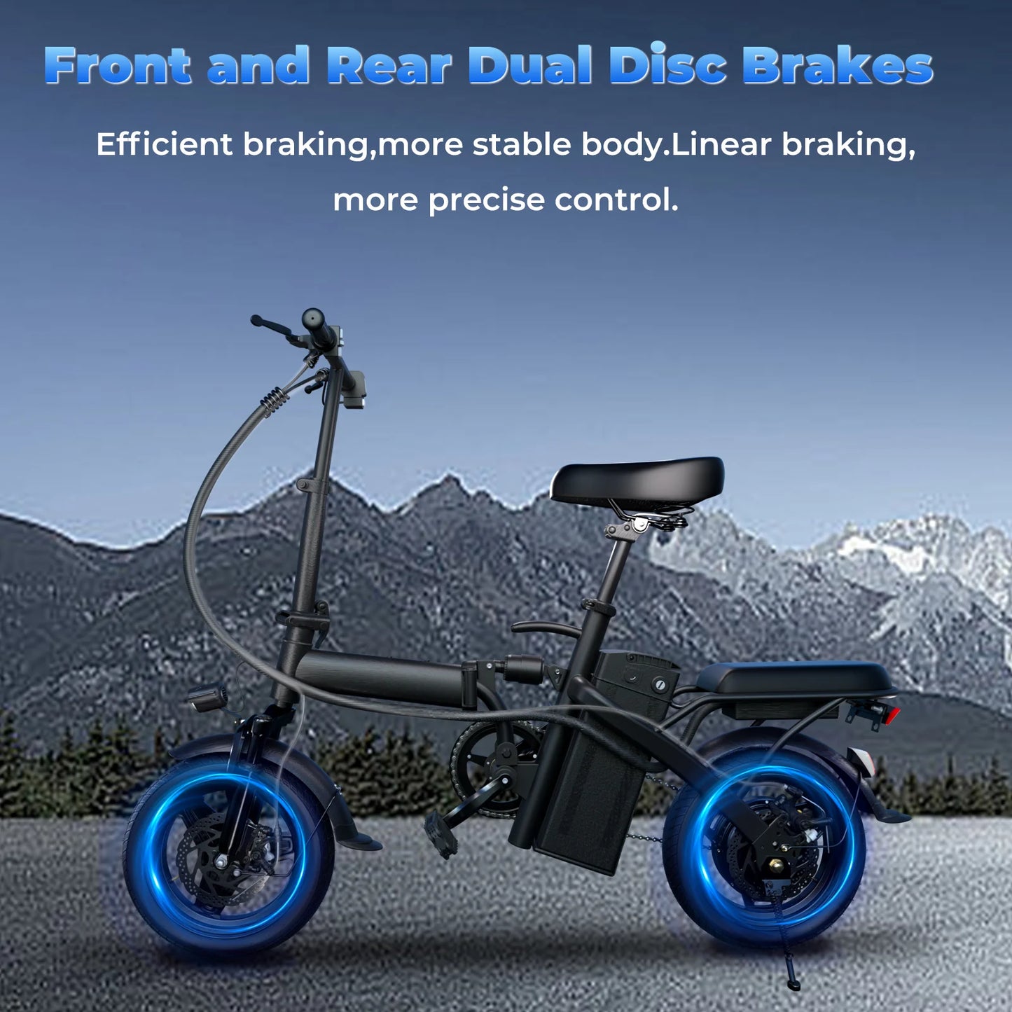 LELEKUAI 500W Adult Electric Bike With Removable 48V Battery Folding