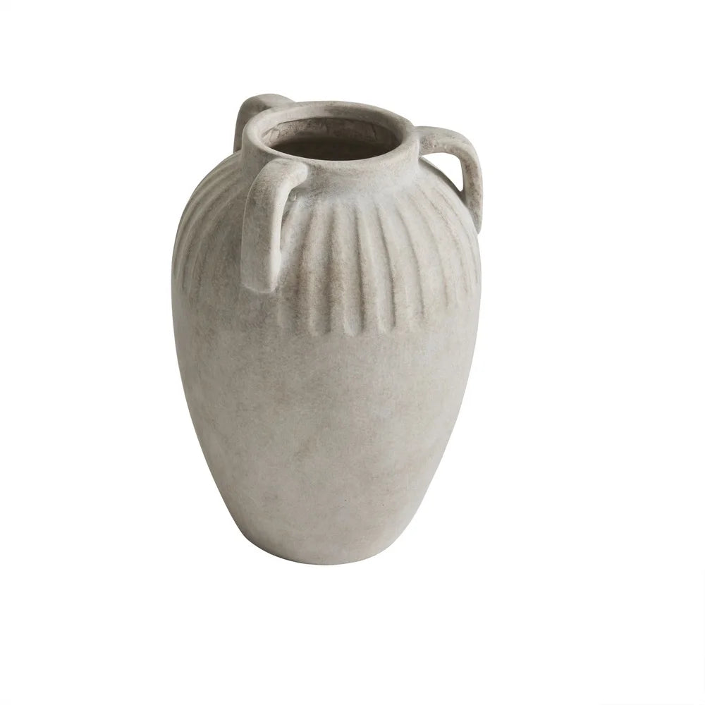 Function Ceramic Vase Three Handle Decorative Flower Holder