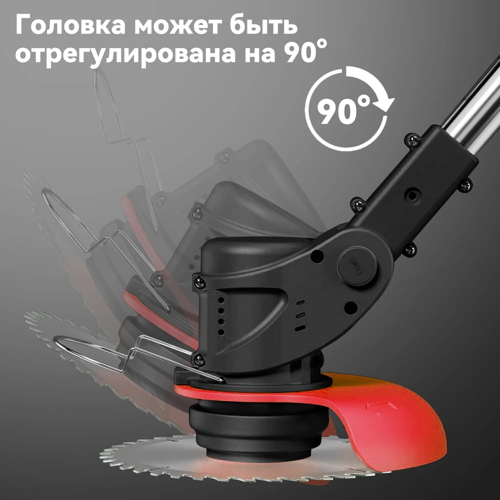Cordless Electric Lawn Mower With Two Batteries For Home Use