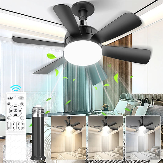 Mexllex LED Ceiling Fan Light With Remote E26 Socket