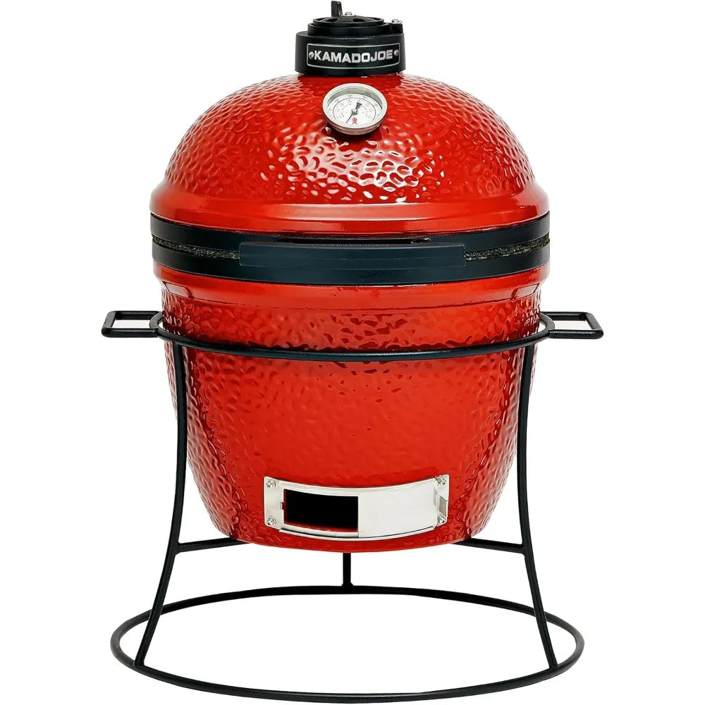 Outdoor Cooking Joe Jr Portable Ceramic Charcoal Grill With Stand