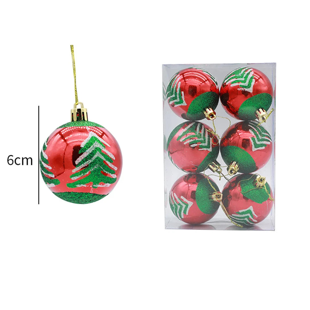 Electronic Christmas Ball Ornaments Shatterproof 6pcs Pack