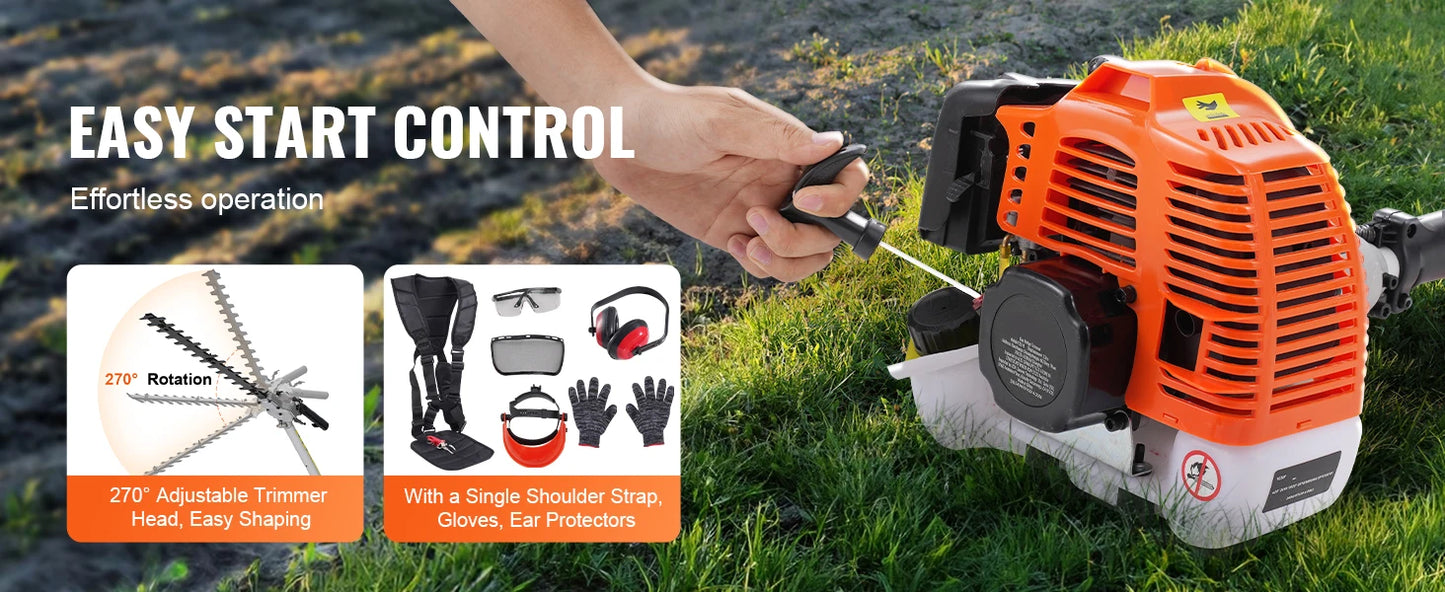 SucceBuy 52cc Six In One Gas Hedge Trimmer Weed Eater Edger