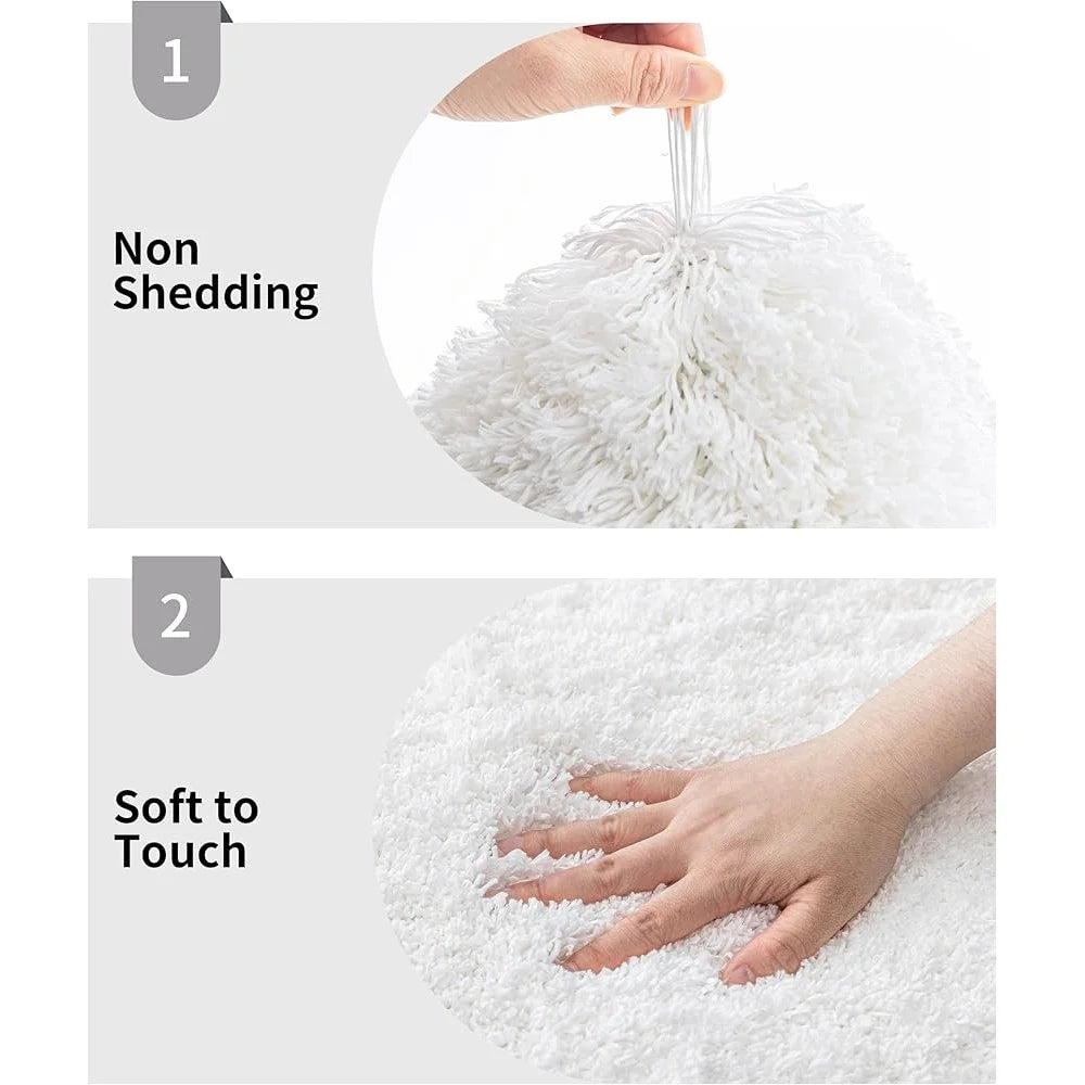 CN Fujian Slip Fluffy Bath Rug Ultra Absorbent Plush Mat