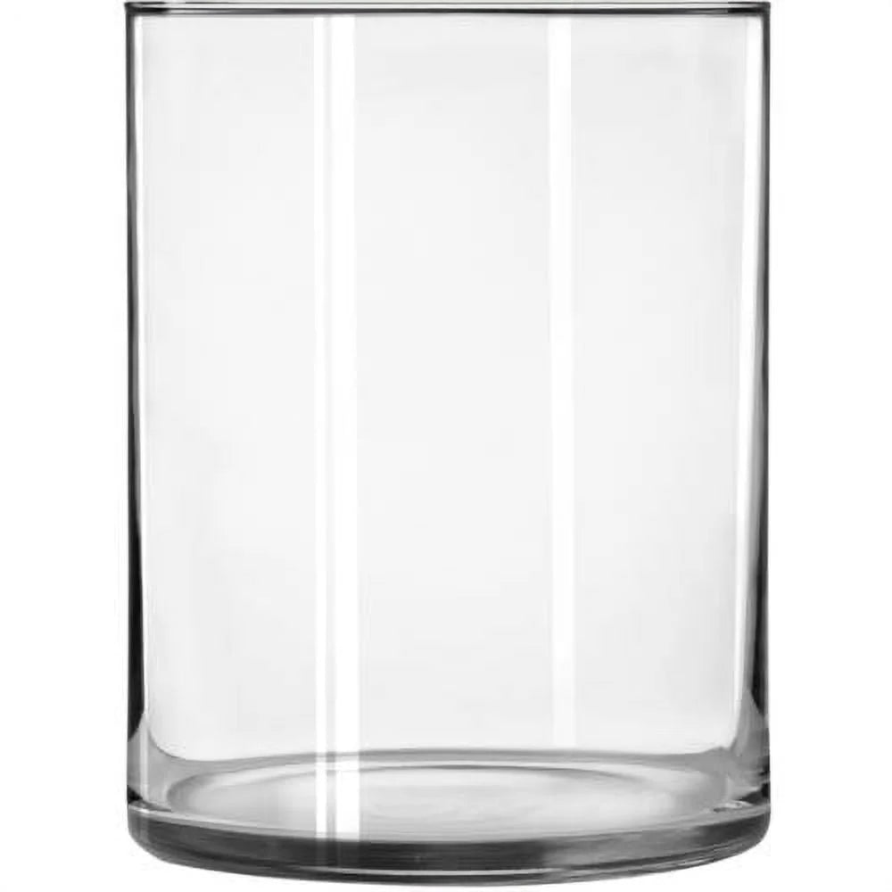XMSJH Clear Glass Cylinder Vase With Sturdy Base Display