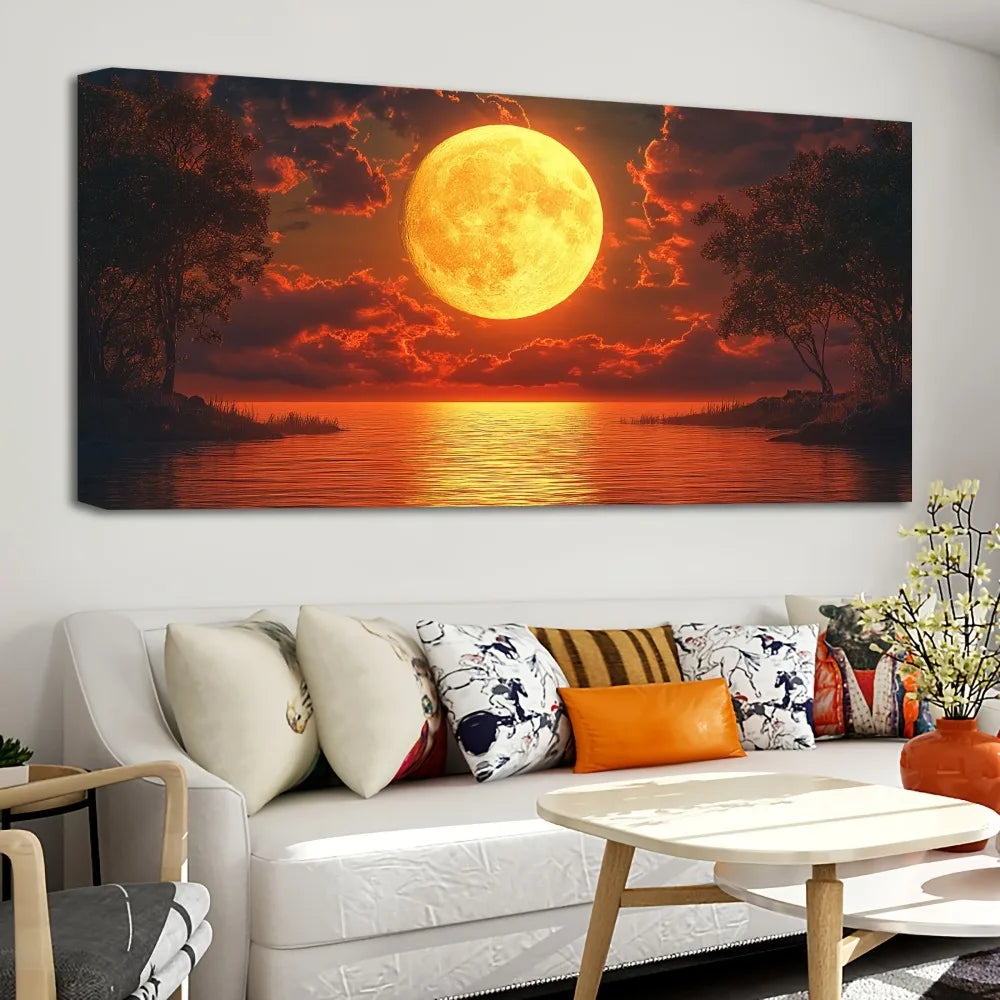 Hign Concerned Red Sea Golden Sunset Picture Pine Frame
