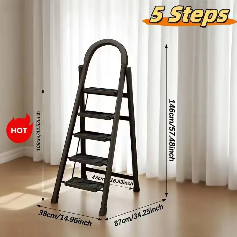 Hignconcerned Durable 3 4 5 Step Folding Ladder Anti Slip