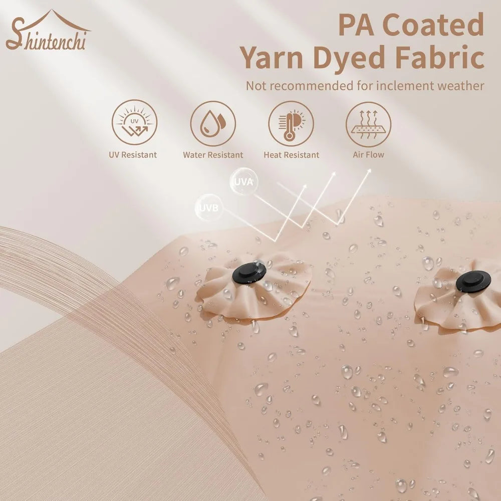 Outdoor Patio Umbrella With Crank Base Market Umbrella For Patio