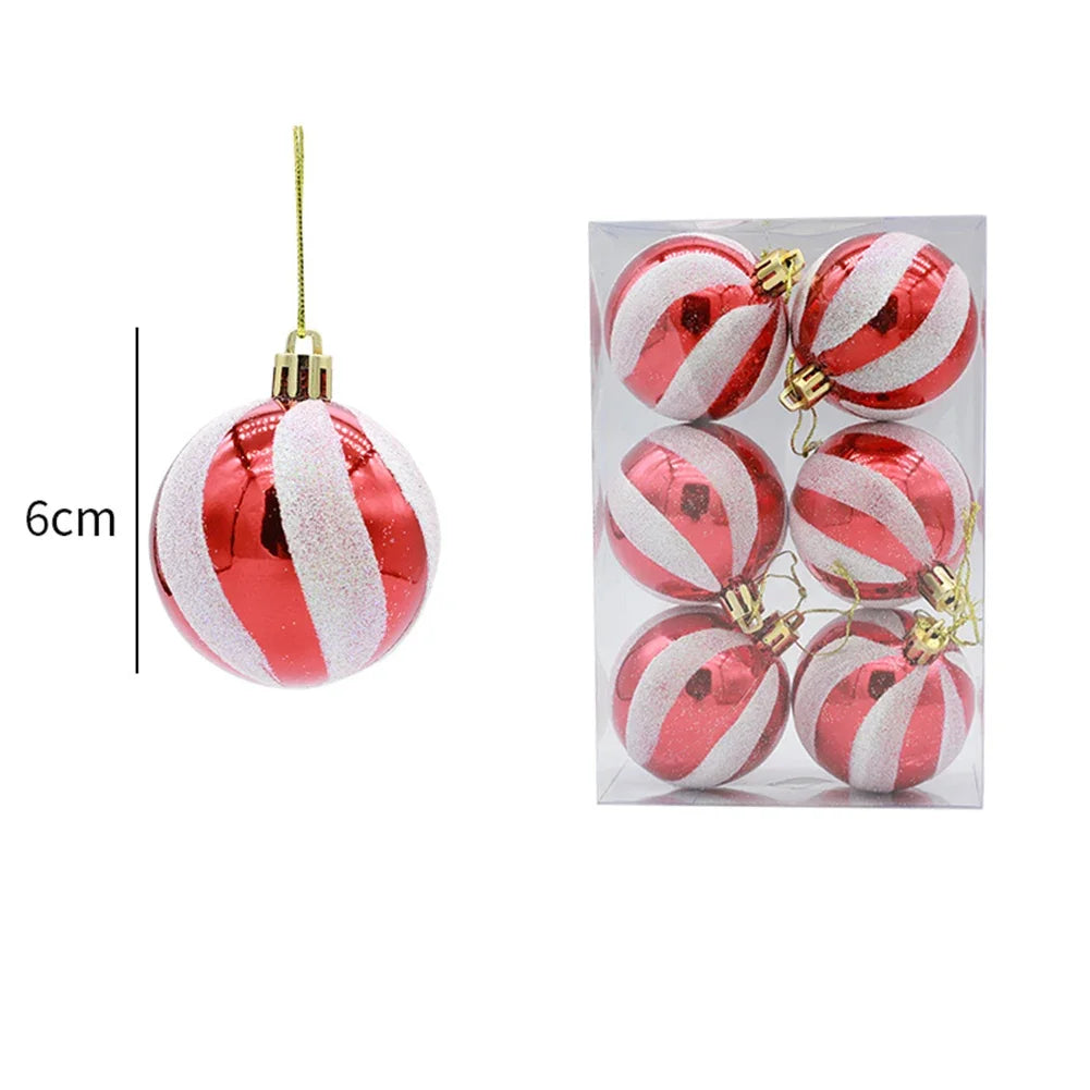 Electronic Christmas Ball Ornaments Shatterproof 6pcs Pack