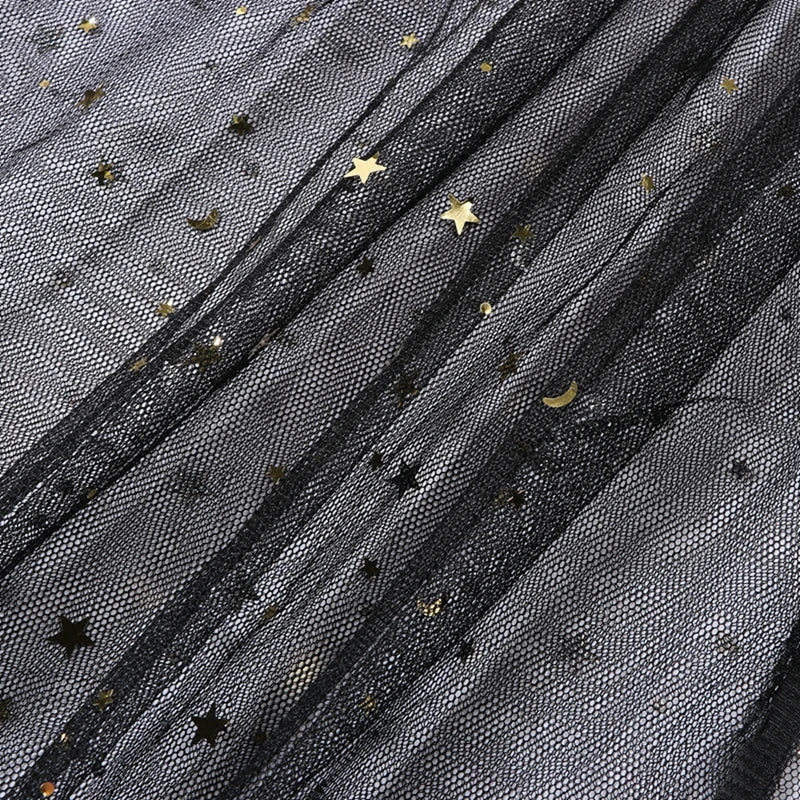 CN Guangdong Glitter Stars Moon Princess Cape Costume for Toddlers