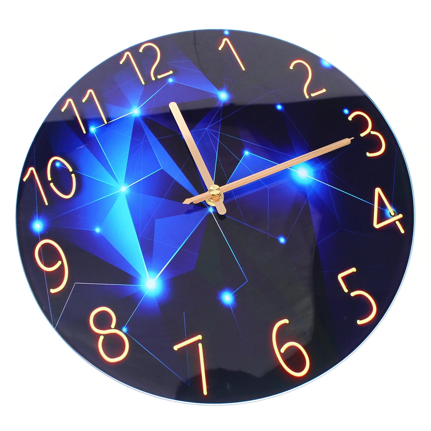 Hign-concerned Diamond Round Wall Clock Modern Interior