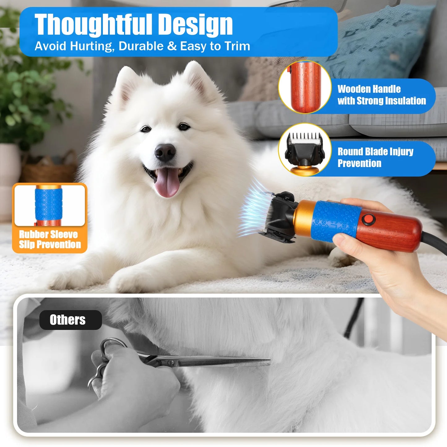 Hign-concerned 36W Pet Clipper for Quick Grooming and Safety