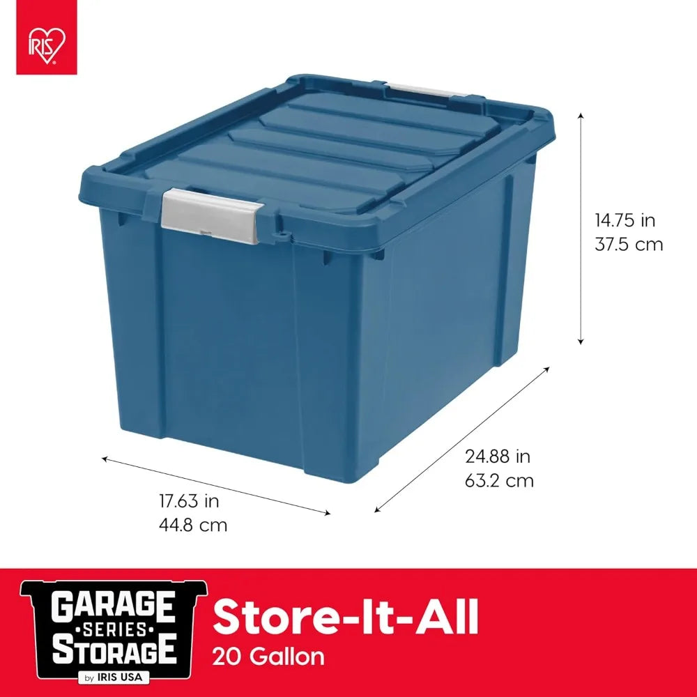 Iris USA Lockable Storage Bins 4 Pack With Lids Made in USA