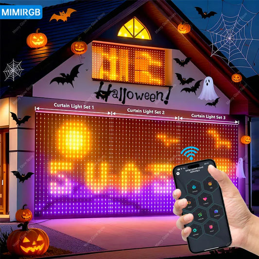 MIMIRGB USB LED Smart Curtain Lights Bluetooth RGB Fairy