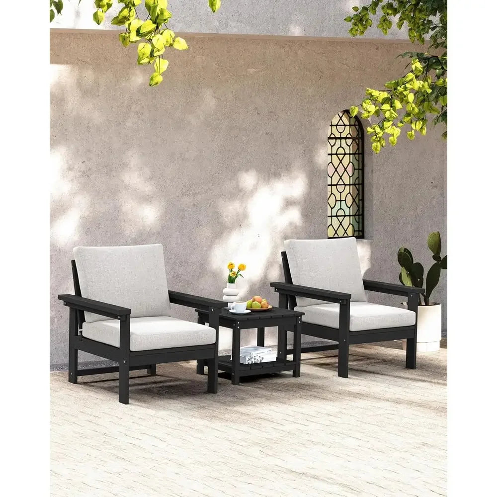 HDPE Outdoor Sectional Sofa Set With Weather-Resistant Frame