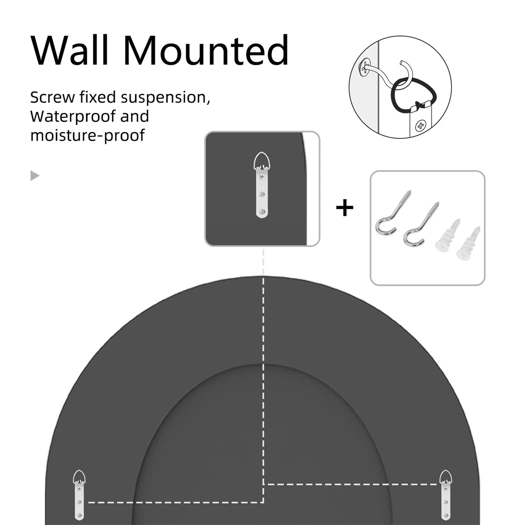 BORWARTH Crushed Diamond Crystal Glass Bevelled Wall Mirror