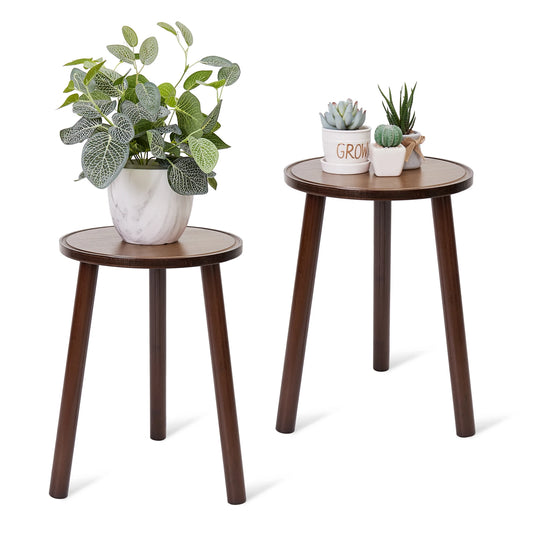 Hign-concerned Small Round End Table Plant Stand 3 Leg Wood
