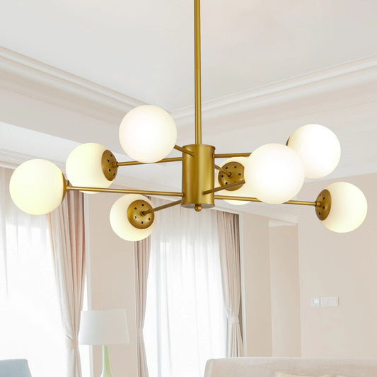 ARLGSITEC Modern 8 Light Chandelier Globe Ceiling Fixture