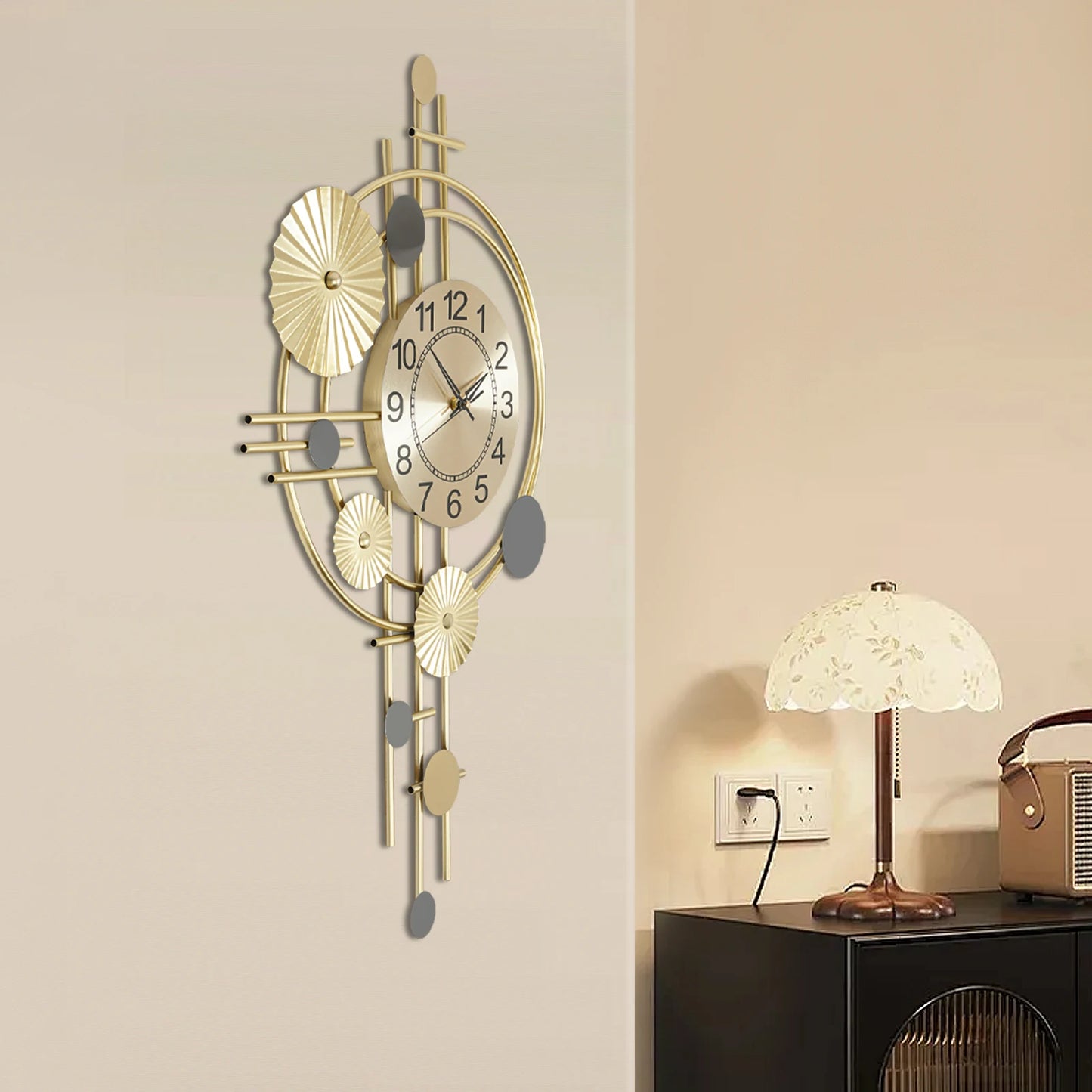 Combination Modern Wall Clock Iron Silent Decorative Clock