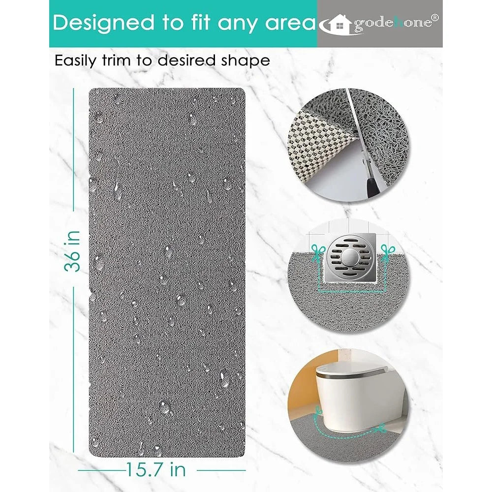 Fujian Non Slip PVC Shower Mat Quick Dry Bath Mat Loofah