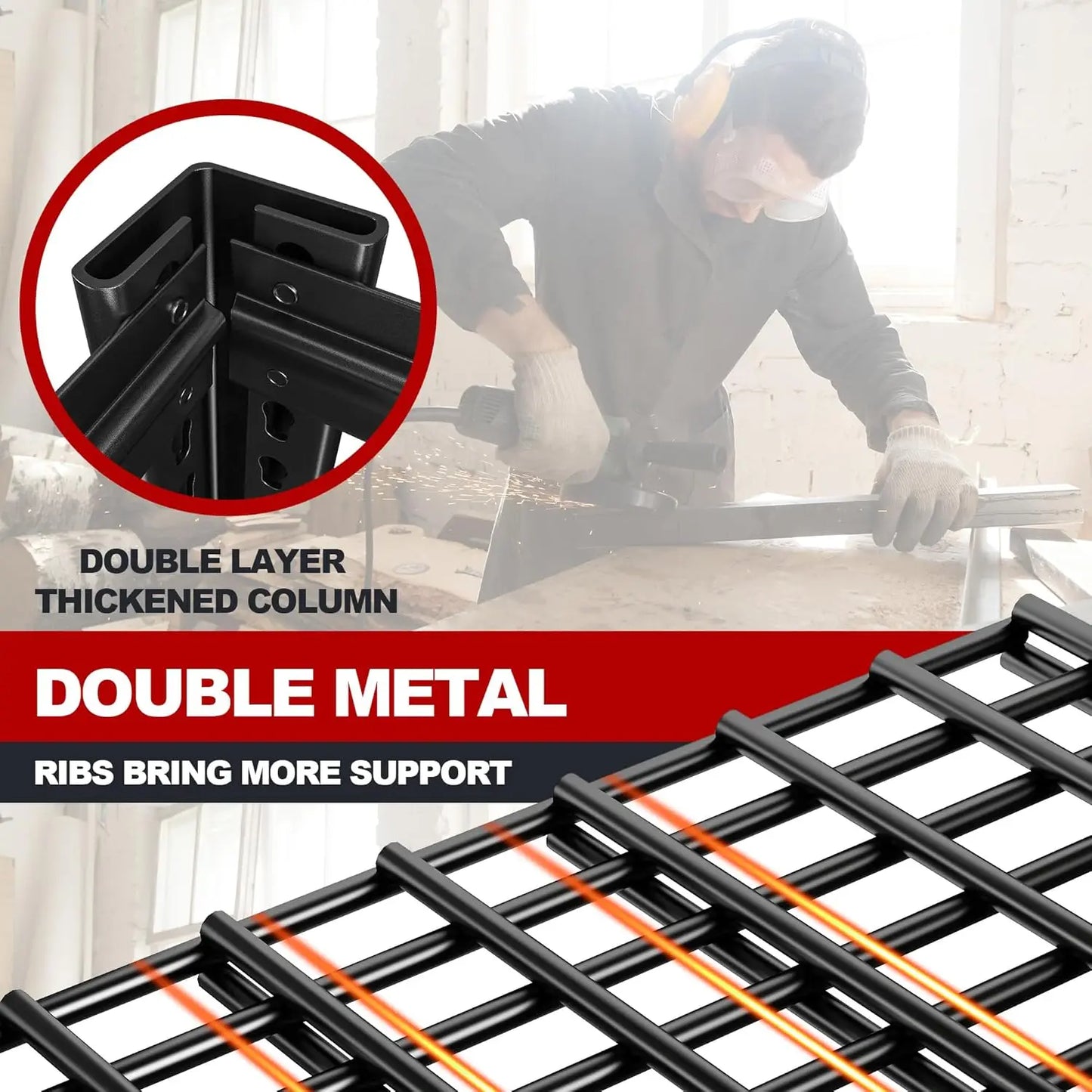 Heavy Duty 5 Tier Adjustable Metal Shelving Unit