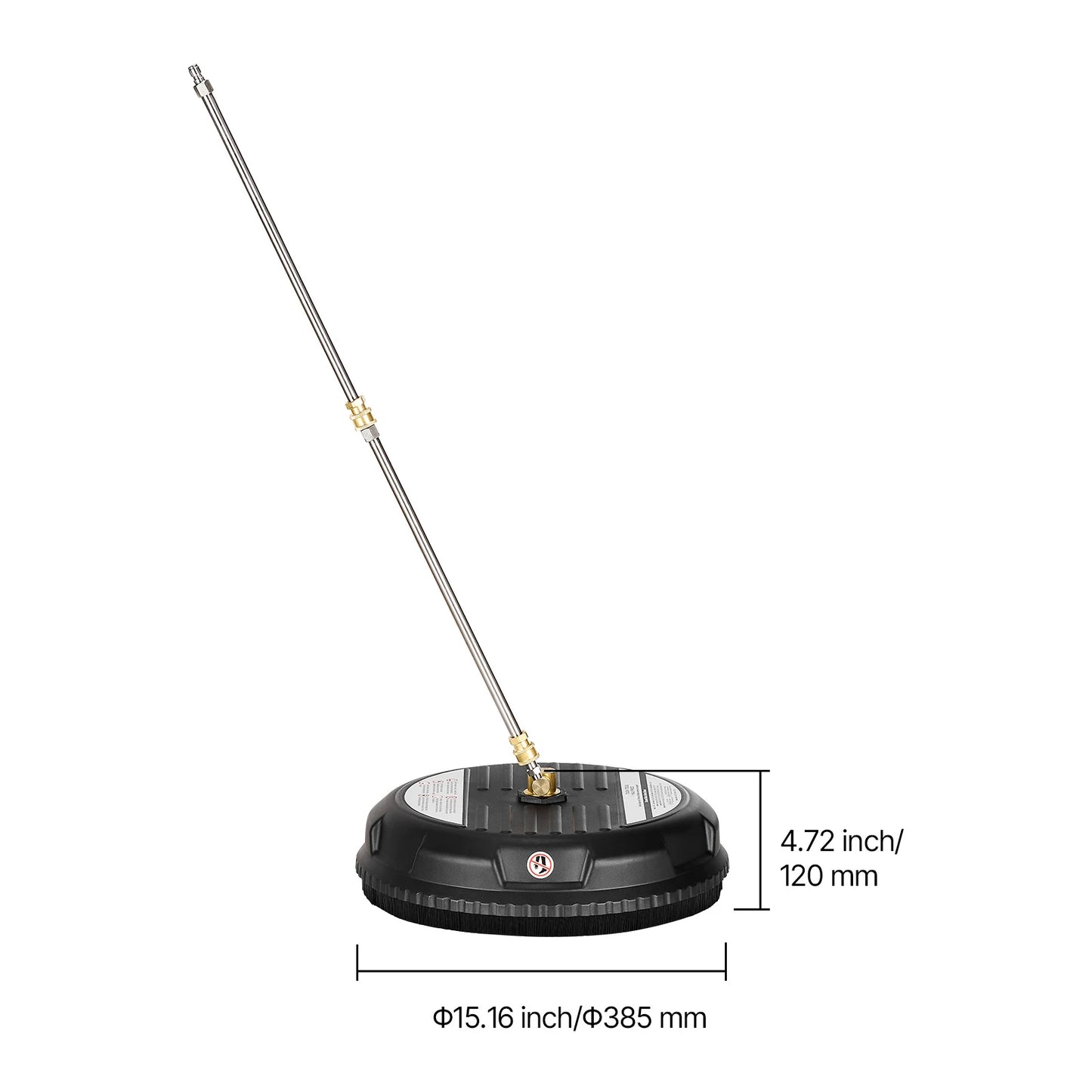 VEVOR Pressure Washer Surface Cleaner PE Stainless Steel Attachments 4 Wheels