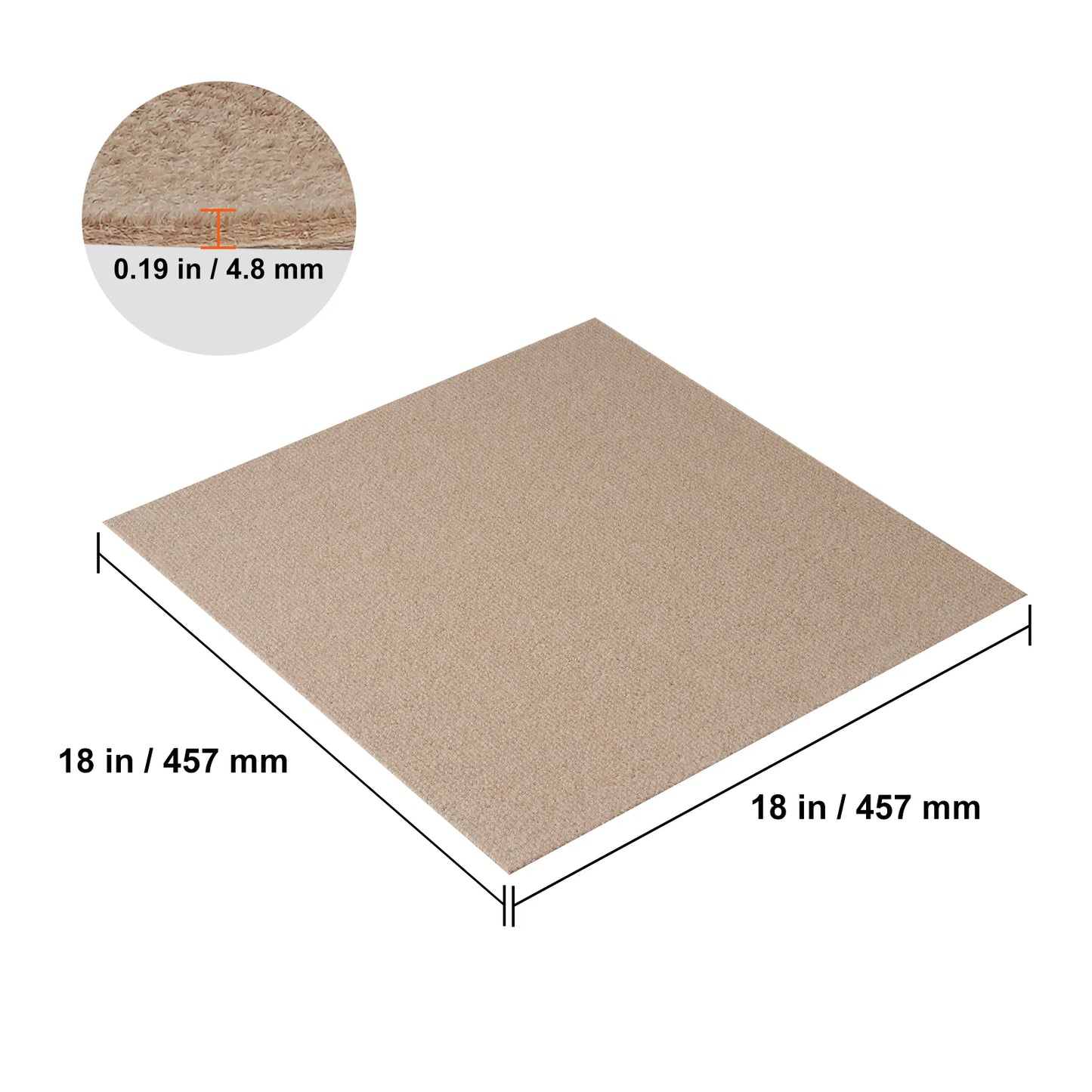 SucceBuy Peel And Stick Carpet Tiles Self Adhesive Flooring